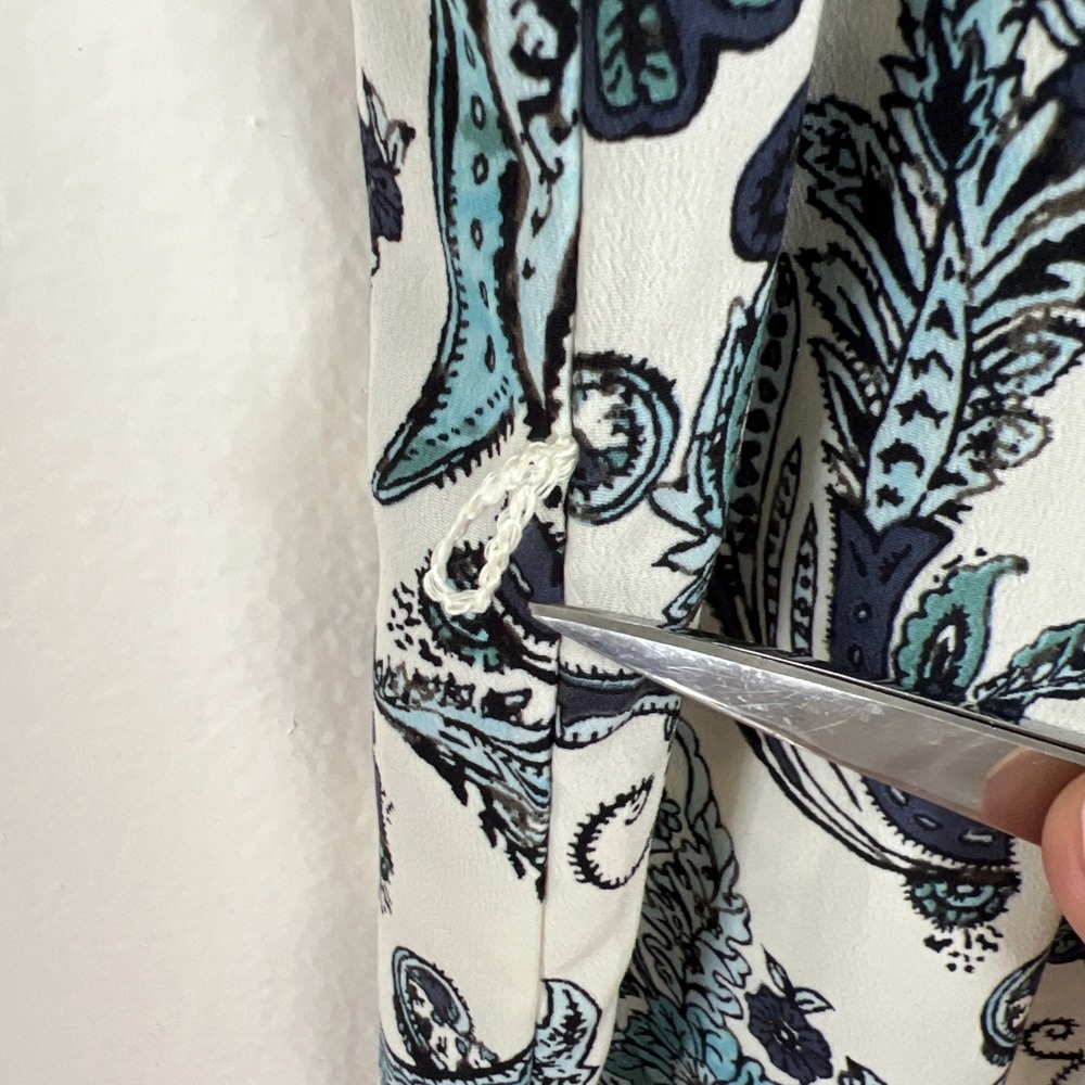Loft Halter Maxi Dress Size 6 Paisley Coastal Beachy Summer Pleated Work Office - Picture 4 of 16